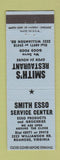 Matchbook Cover - Smith Esso oil gas restaurant Roanoke VA