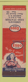 Matchbook Cover - Esso oil gas Emrich's Hancock NY girlie
