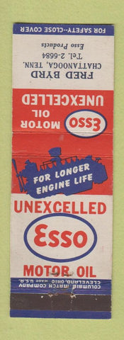 Matchbook Cover - Esso oil gas Fred Byrd Chattanooga TN