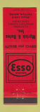 Matchbook Cover - Myrick Bates Esso oil gas Patten ME