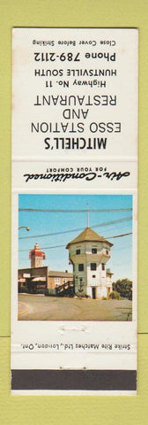 Matchbook Cover - Mitchell's Esso oil gas restaurant Huntsville South ON
