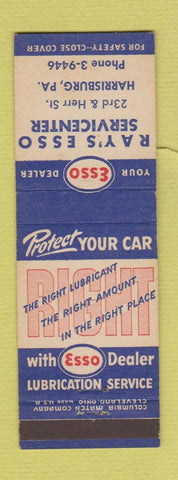 Matchbook Cover - Esso oil gas Ray's Harrisburg PA