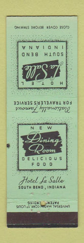 Matchbook Cover - Hotel LaSalle South Bend IN