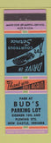 Matchbook Cover - Bud's Parking Lot New Castle IN