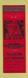Matchbook Cover - Tolleston Auto Wrecking parts Gary IN