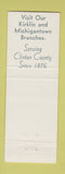 Matchbook Cover - Farmers Bank Frankfort IN