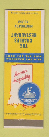 Matchbook Cover - Charles Restaurant Huntington IN