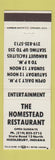 Matchbook Cover - Homestead Restaurant Middlebury IN