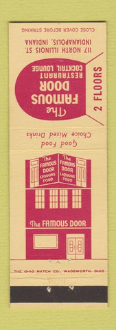 Matchbook Cover - The Famous Door Restaurant Indianapolis IN