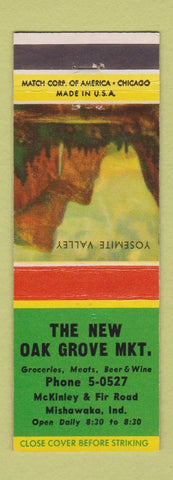 Matchbook Cover - New Oak Grove Market Mishawaka IN