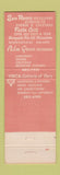 Matchbook Cover - Palm Grove Restaurant Gary IN