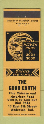 Matchbook Cover - The Good Earth Restaurant Anderson IN