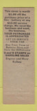Matchbook Cover - Rollins' Service oil gas Macwahoc ME