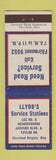 Matchbook Cover - Lloyd's Service oil gas Cleveland Heights OH