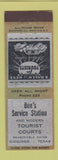 Matchbook Cover - Ben's Service Station oil gas Motel Giddings TX low phone #