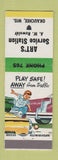 Matchbook Cover - Art's Service oil gas Okauchee WI low phone #