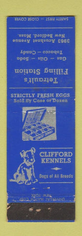 Matchbook Cover - Tetrault's Station oil gas New Bedford MA Clifford Dog Kennels