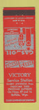 Matchbook Cover - Victory Service Station oil gas Firestone Tires Buffalo WY