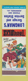 Matchbook Cover - Longman's Garage oil gas Jennings LA low phone # hillbilly