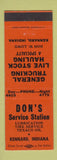 Matchbook Cover - Don's Service Texaco oil gas Kennard IN trucking