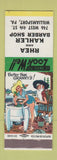 Matchbook Cover - Rhea and Kahler Barber Shop Williamsport PA Hillbilly