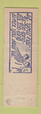 Matchbook Cover - Rhea and Kahler Barber Shop Williamsport PA Hillbilly