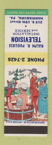 Matchbook Cover - Ralph Pugliese TV Harrisburg PA Hillbilly