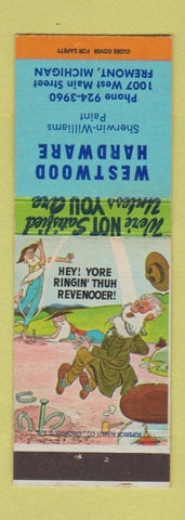 Matchbook Cover - Westwood Hardware Fremont MI Sherwin Williams Paint Hillbilly