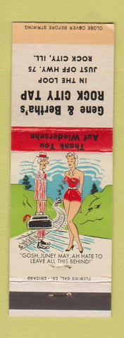 Matchbook Cover - Gene & Bertha's Rock City Tap IL WEAR Hillbilly
