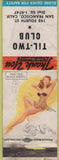 Matchbook Cover - Til Two Club San Francisco CA pinup WORN