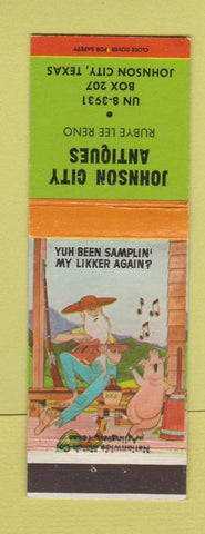Matchbook Cover - Johnson City Antiques Rubye Lee Reno Johnson City TX Hillbilly