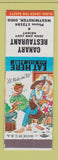 Matchbook Cover - Canary Restaurant Westminster OH Hillbilly