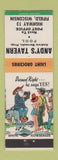 Matchbook Cover - Andy's Tavern Bernoski Billiards Fifield WI Hillbilly