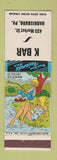 Matchbook Cover - K Bar Harrisburg PA Hillbilly