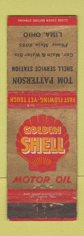 Matchbook Cover - Shell oil gas Tom Patterson Lima OH WEAR