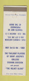 Matchbook Cover Flanigan's Auditorium St Joseph's College Play Velvet Glove 1958