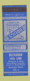 Matchbook Cover - Buchanan Drug Store Rudolph NE low phone # ADVANCE