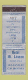 Matchbook Cover - Hotel Mount Lassen Susanville CA WEAR