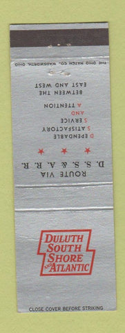 Matchbook Cover - Duluth South Shore and Atlantic Railroad