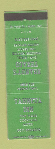 Matchbook Cover - Tahneta Inn Brandt's Texaco oil gas WORN