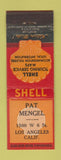 Matchbook Cover - Shell oil gas Pat Mengel Los Angeles CA