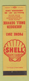 Matchbook Cover - Shell oil gas Aberdeen OH low phone #