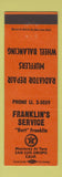Matchbook Cover - Franklin's Texaco oil gas San Luis Obispo CA