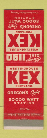 Matchbook Cover - Westinghouse KEX Radio Portland OR