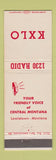 Matchbook Cover - KXLO Radio Lewiston MT 1230