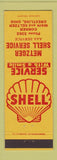 Matchbook Cover - Shell oil gas Metzger Crestline OH low phone #
