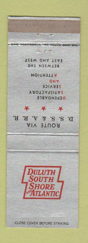 Matchbook Cover - Duluth South Shore and Atlantic Railroad