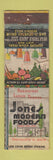 Matchbook Cover - Jones Modern Foods Beverly Hills CA CROWN POOR