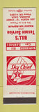 Matchbook Cover - Bill's Texaco oil gas Madera CA