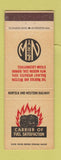 Matchbook Cover - Norfolk and Western Railroad coal WEAR